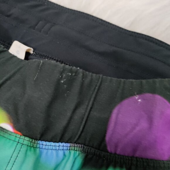 Lululemon Men's Black/Multi City Lights Pattern Blink Me Athletic Shorts Size S - Picture 6 of 15